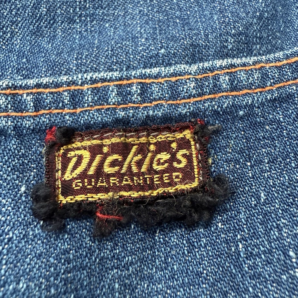 Vintage 1940s Dickies Type 1 Denim Jacket Buckle Back Cinch Selvedge Dark Sz 38 - Picture 3 of 9